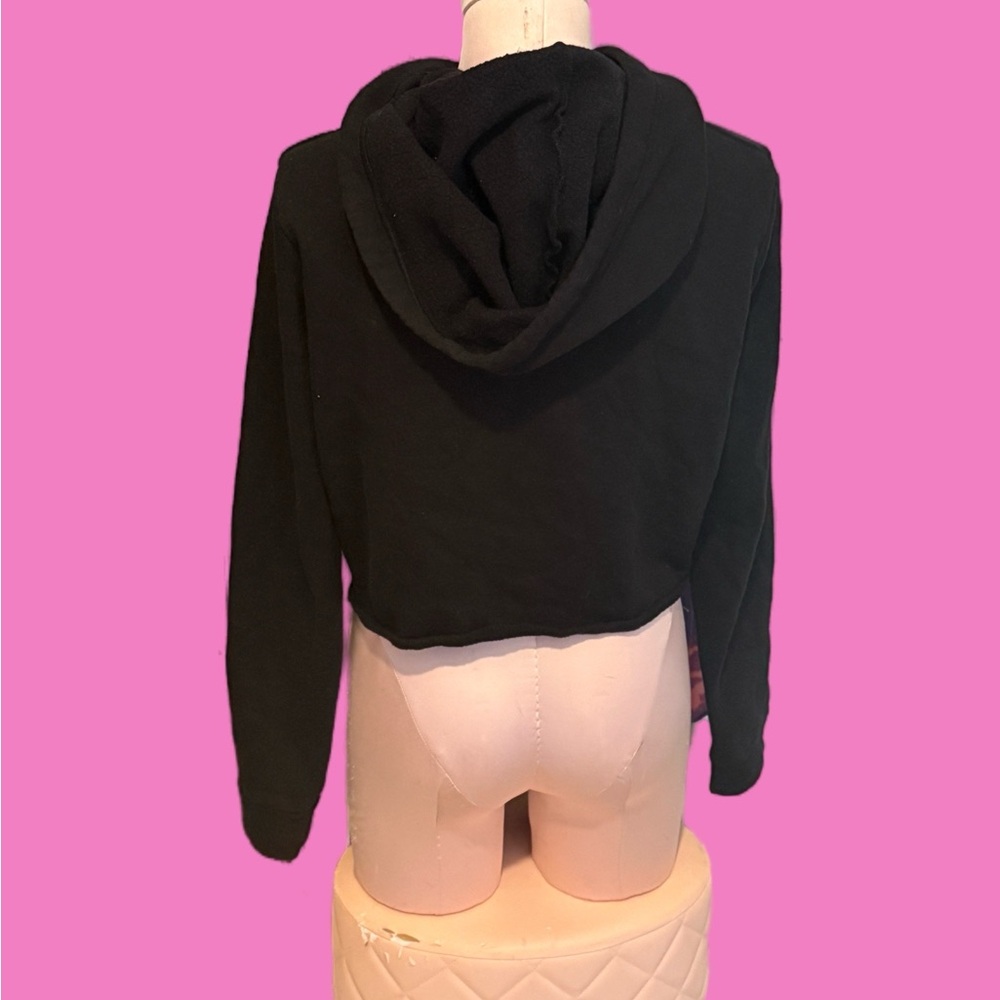 ⭐️ 3/$15 ⭐️ 
EUC / NEAR NEW VS PINK Crop Hoodie with Blue PINK Logo size M - Picture 4 of 6